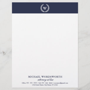 Monogram Classic Elegant Professional Letterhead