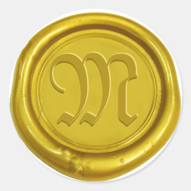 Monogram Classic Gold Custom Wax Seal (Front)