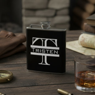 Monogram Classic Initial Modern Flask