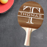 Monogram Classic Personalized Wood Ping Pong Paddle<br><div class="desc">This design may be personalized in the area provided by changing the photo and/or text. Or it can be customized by clicking Personalize this Template and then choosing the click to customize further option and delete or change the color of the background, add text, change the text color or style,...</div>