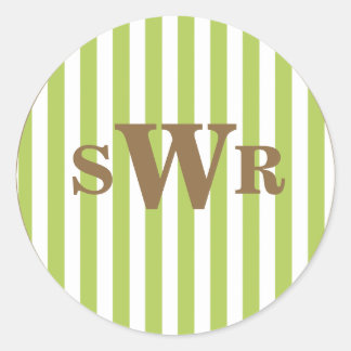 Monogram Classic Round Sticker