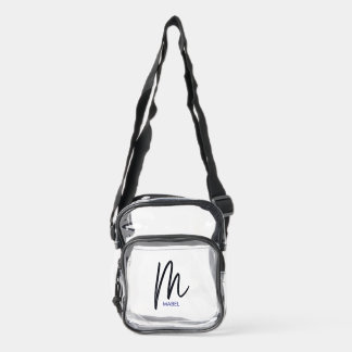 Monogram Clear Stadium Bag | Initial M & MABEL