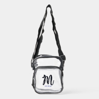 Monogram Clear Stadium Bag | Initial M & MICHELLE