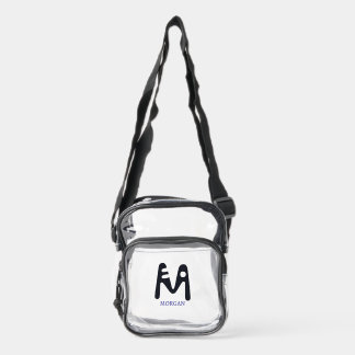 Monogram Clear Stadium Bag | Initial M & MORGAN