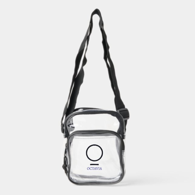 Monogram Clear Stadium Bag | Initial O & OCTAVIA (Front)