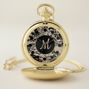 Monogram Clockwork Gears Gold Pocket Watch