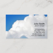 Monogram Clouds & Blue Sky Photography Business Card (Back)