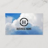 Monogram Clouds & Blue Sky Photography Business Card (Front)
