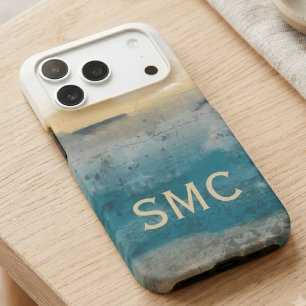 Monogram Coastal Abstract iPhone 17 Pro Case