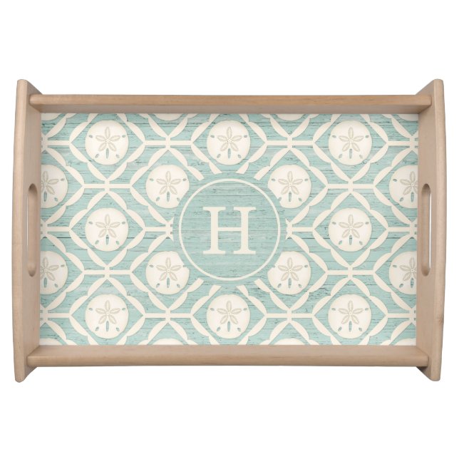 Monogram Coastal Beach Serving Tray (Front)
