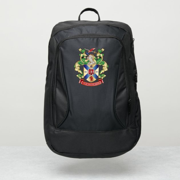 Monogram Coat of Arms Silver Knight Shield Dragon Port Authority