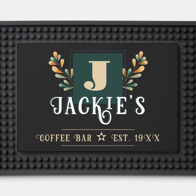Monogram Coffee Bar  Bar Mat (Front (Close Up))