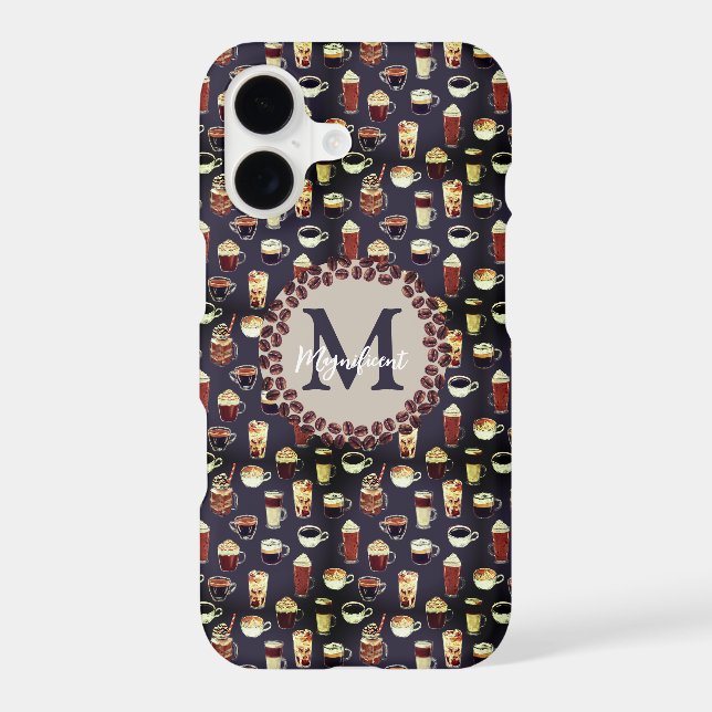 Monogram Coffee Lover Iphone Case (Back)