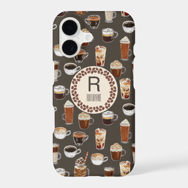 Monogram Coffee Lover Iphone Case (Back)