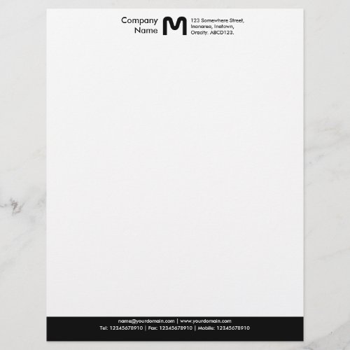 Monogram Color Footer _ Black Letterhead