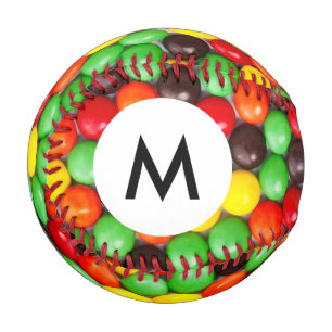 Monogram Colorful candies Baseball