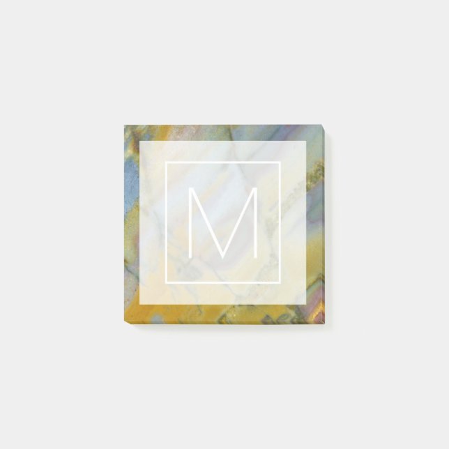 Monogram | Colorful Crayola Jasper Post-it Notes (Front)