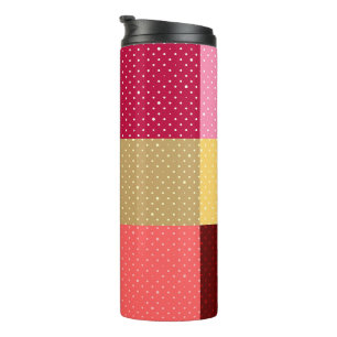 Monogram Colorful Dots Stylish  Thermal Tumbler