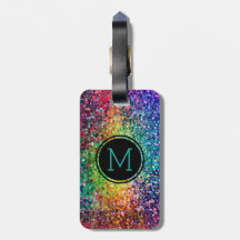 Monogram Colorful Glitter Texture