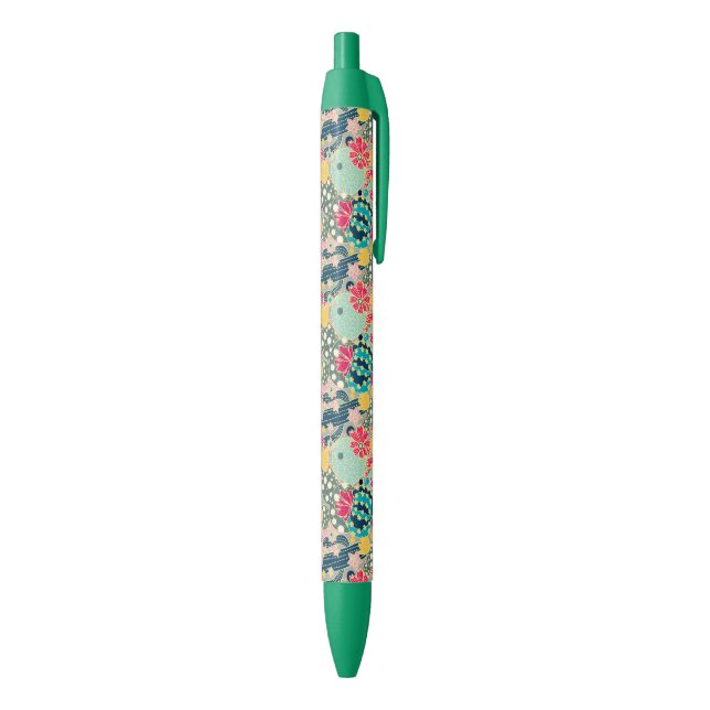 Monogram | Colorful Polka Dot Cactus Pattern Pen (Bottom (Vertical))