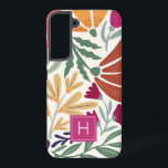 Monogram Colorful Retro Floral Boho Samsung Galaxy S22  Case<br><div class="desc">Monogram Colorful Retro Floral Boho Samsung Galaxy S22  Case. Perfect as a custom gift to a girl,  daughter,  your friend or officemate.</div>