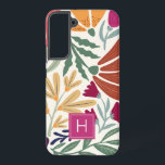 Monogram Colorful Retro Floral Boho Samsung Galaxy S22  Case<br><div class="desc">Monogram Colorful Retro Floral Boho Samsung Galaxy S22  Case. Perfect as a custom gift to a girl,  daughter,  your friend or officemate.</div>