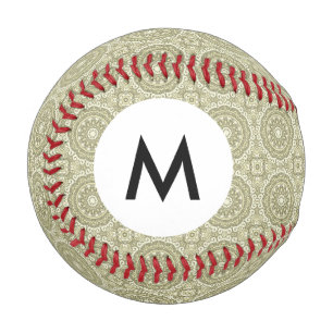 Monogram Colorful retro pattern background 6 Baseball