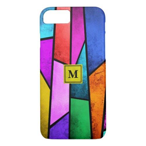 Monogram Colorful Stained Glass iPhone 87 Case