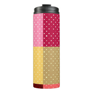 Monogram Colorful Stylish Dots Thermal Tumbler