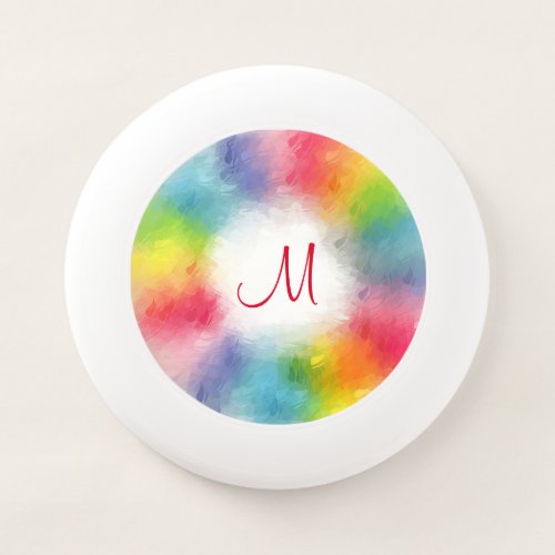 Monogram Colorful Template Add Your Text Custom Wham_O Frisbee