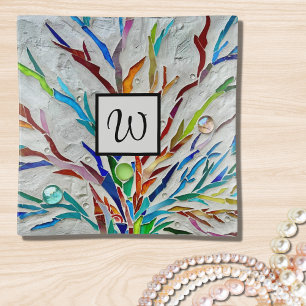 Monogram Colorful Tree Of Life Trinket Tray