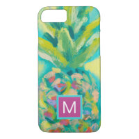 Monogram | Colorful Tropical Pineapple