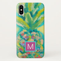 Monogram | Colorful Tropical Pineapple