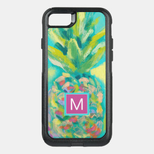 Monogram   Colorful Tropical Pineapple OtterBox Commuter iPhone SE/8/7 Case