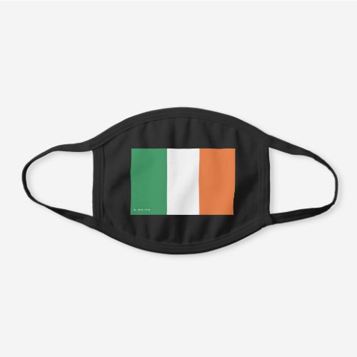 Monogram Colors of Ireland Flag Black Cotton Face Mask
