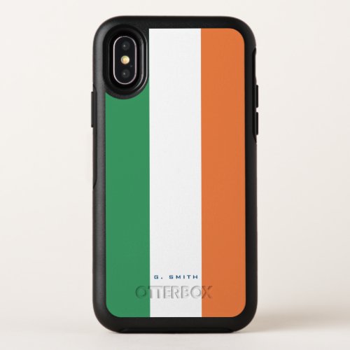 Monogram Colors of Ireland Flag OtterBox Symmetry iPhone X Case