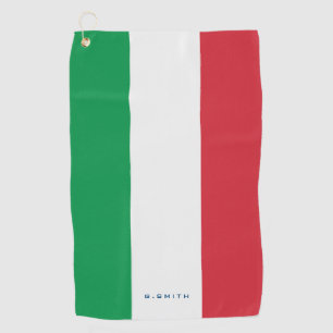 Monogram. Colors of Italy Flag. Golf Towel
