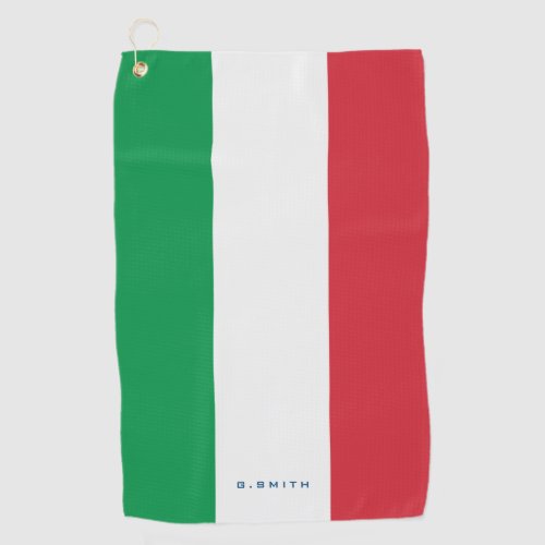 Monogram Colors of Italy Flag Golf Towel