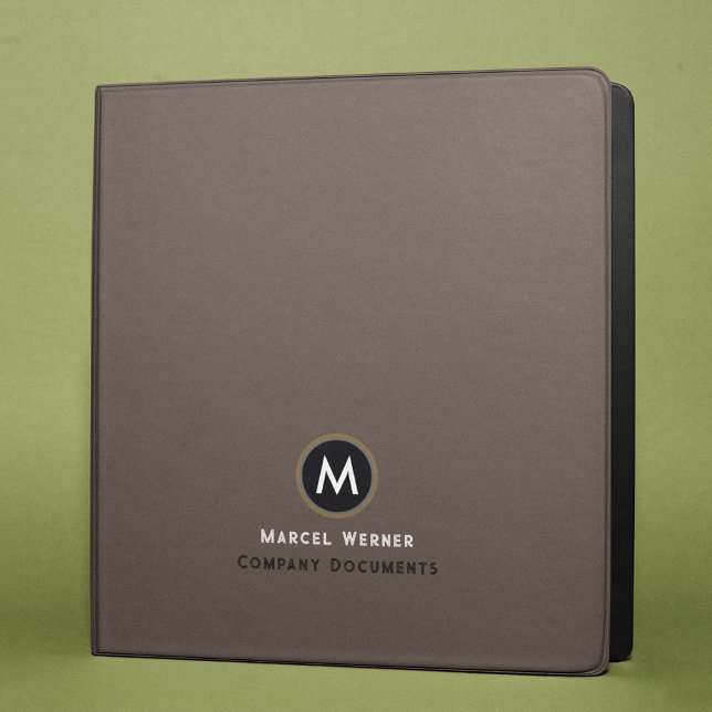 Monogram Company Documents Brown 3 Ring Binder (Creator Uploaded)