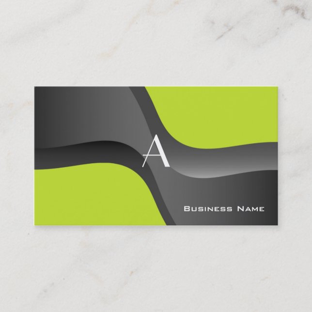Monogram Contemporary Business Card (Front)