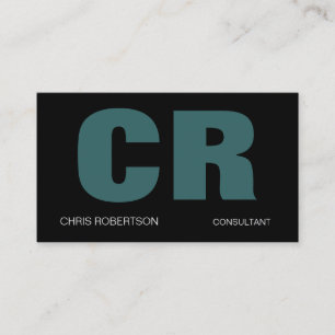Monogram Contemporary Chic Business Card