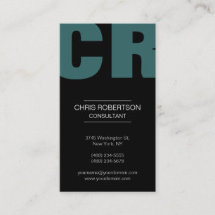 Monogram Contemporary Chic Business Card