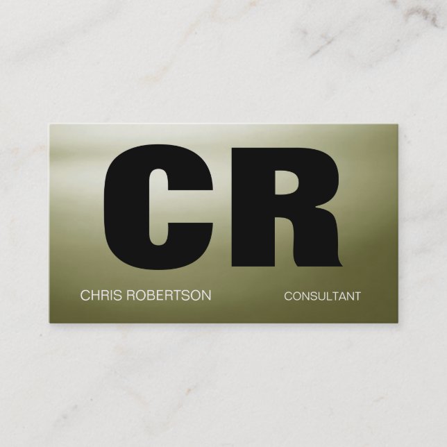 Monogram Contemporary Chic Business Card (Front)