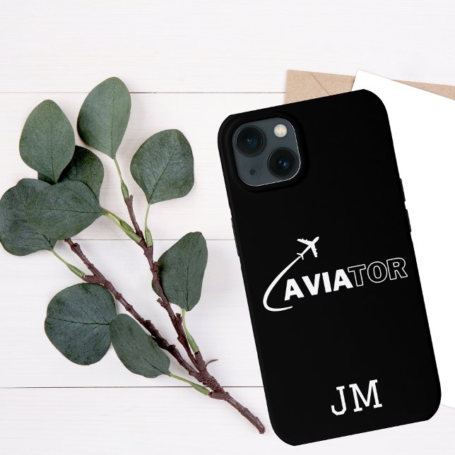 Monogram,cool Aviator Aircraft Flying, Minimalist  Case-Mate iPhone Case (Creator Uploaded)