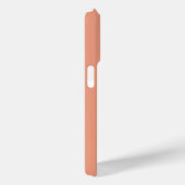 Monogram Coral Peach Elegant Feminine Minimalist Case-Mate iPhone Case (Back / Right)