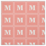 Monogram coral stripes fabric