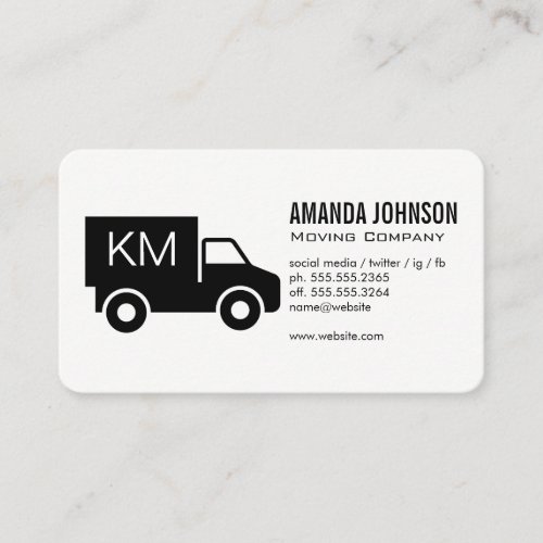Monogram  Corporate Truck Business Card