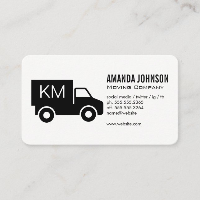 Monogram / Corporate Truck Business Card (Front)