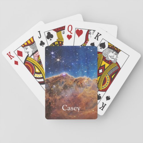 Monogram Cosmic Cliffs Carina Nebula Telescope Poker Cards