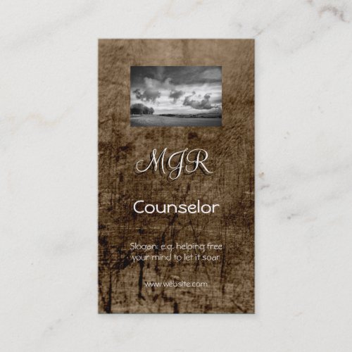 Monogram Counselling Services leather_effect Business Card